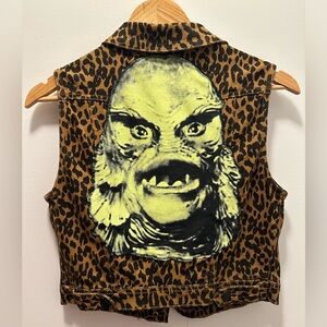 Repurposed leopard and creature from the black lagoon vest